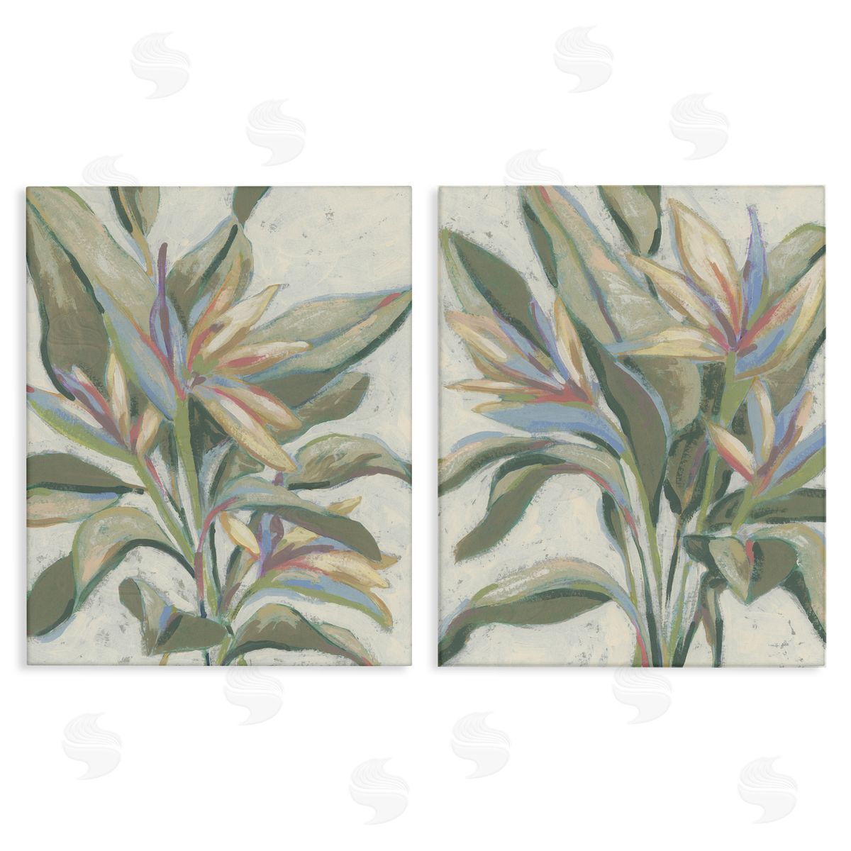 June Erica Vess Tropical Pastel Paradise Canvas Wall Art Print