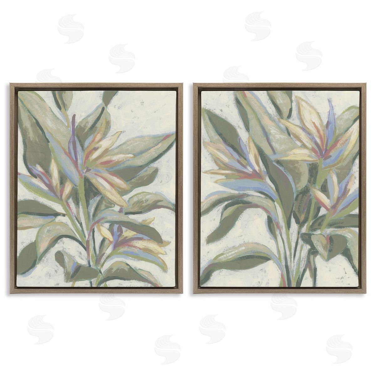June Erica Vess Tropical Pastel Paradise Canvas Wall Art Print