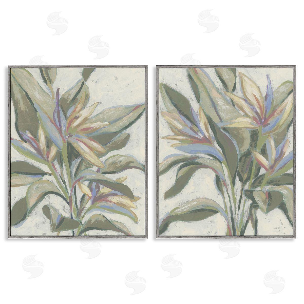 June Erica Vess Tropical Pastel Paradise Canvas Wall Art Print