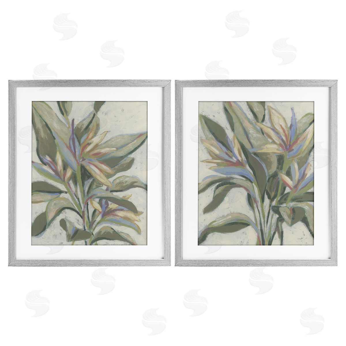 June Erica Vess Tropical Pastel Paradise Canvas Wall Art Print