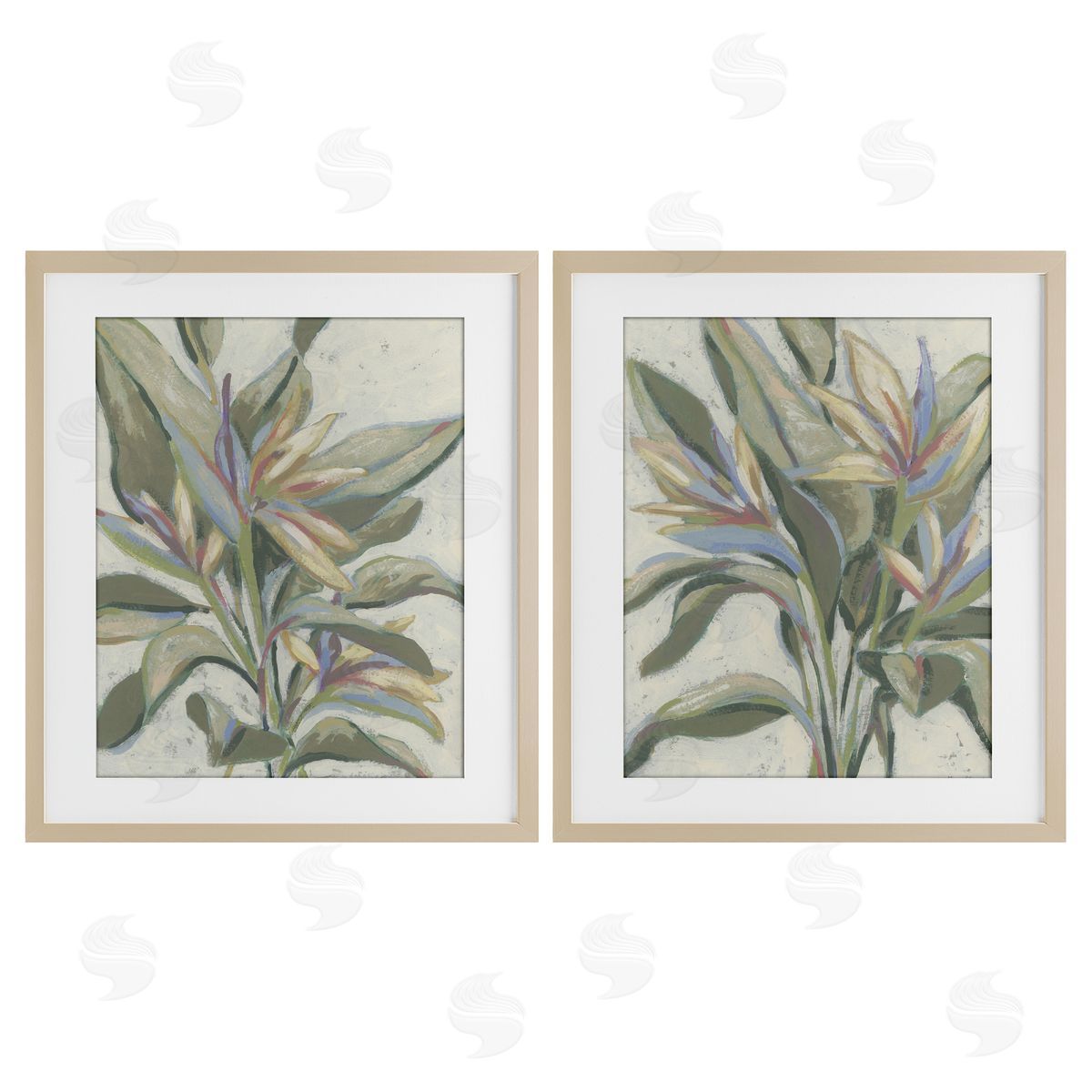 June Erica Vess Tropical Pastel Paradise Canvas Wall Art Print