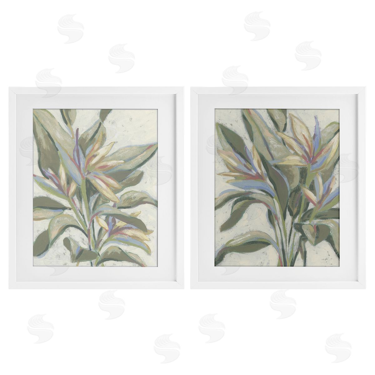 June Erica Vess Tropical Pastel Paradise Canvas Wall Art Print