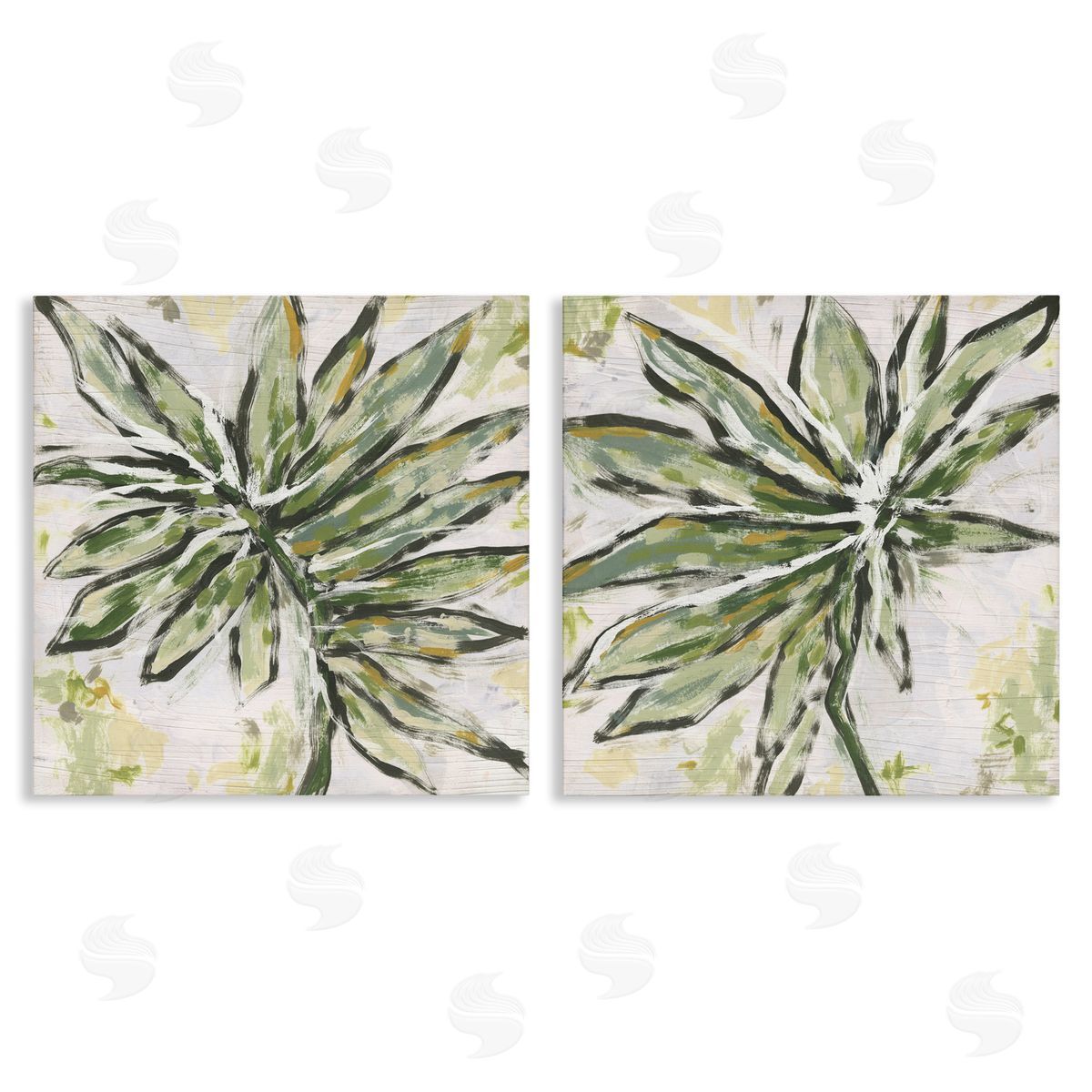 June Erica Vess Organic Palm Palette Canvas Wall Art Print