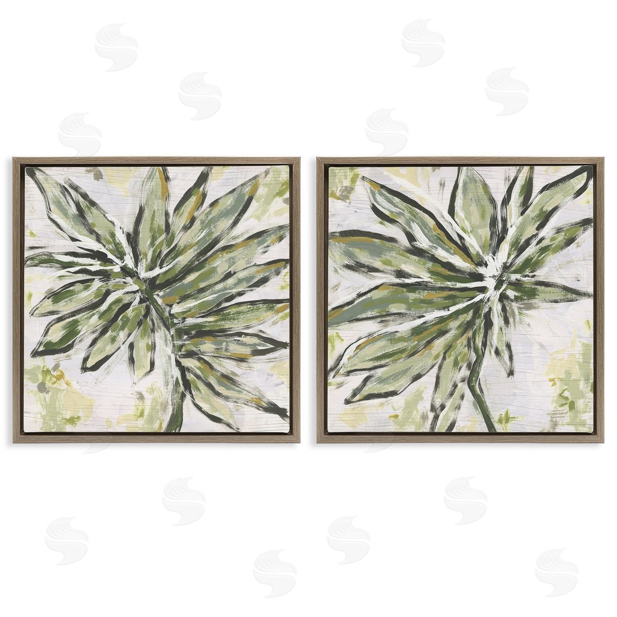 June Erica Vess Organic Palm Palette Canvas Wall Art Print