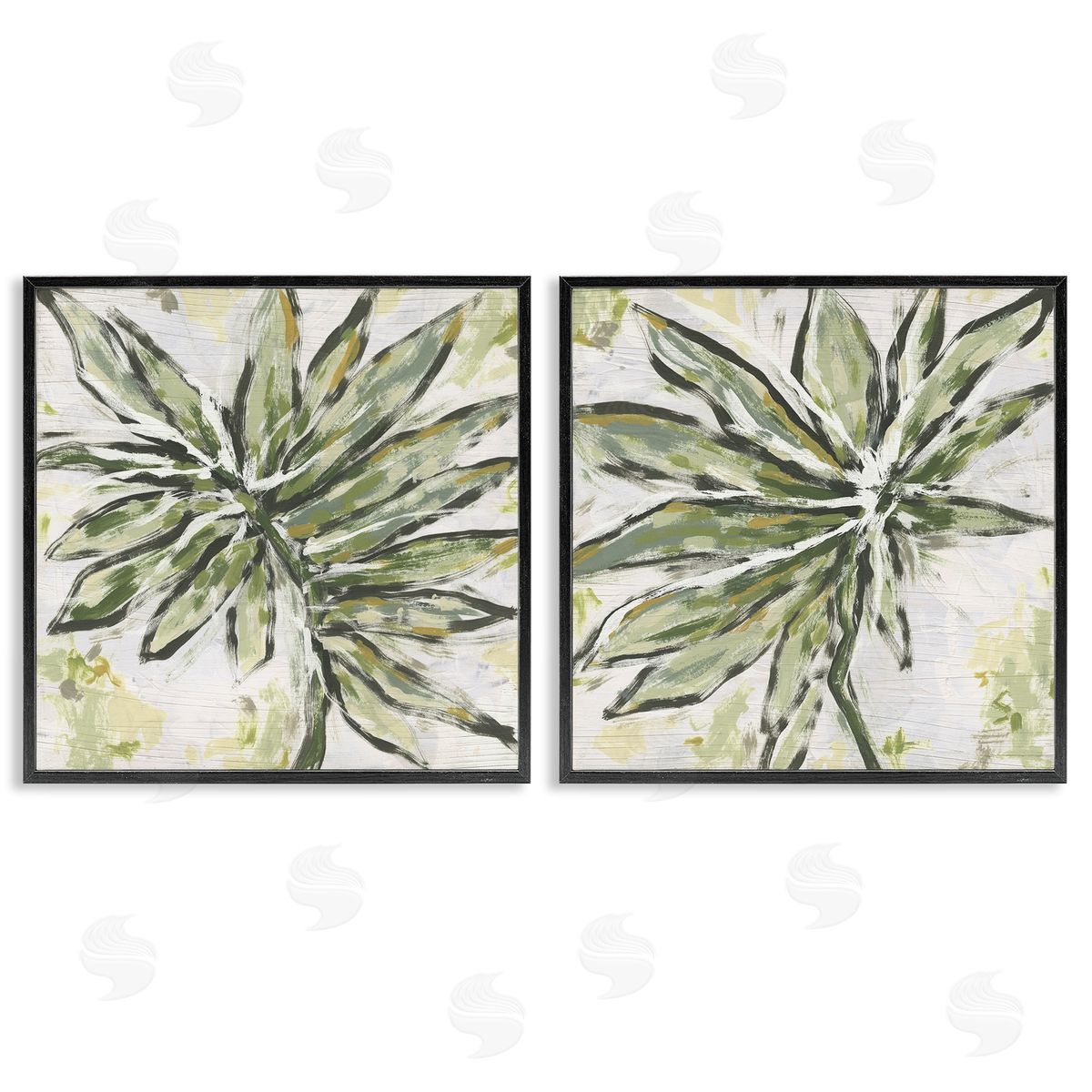 June Erica Vess Organic Palm Palette Canvas Wall Art Print