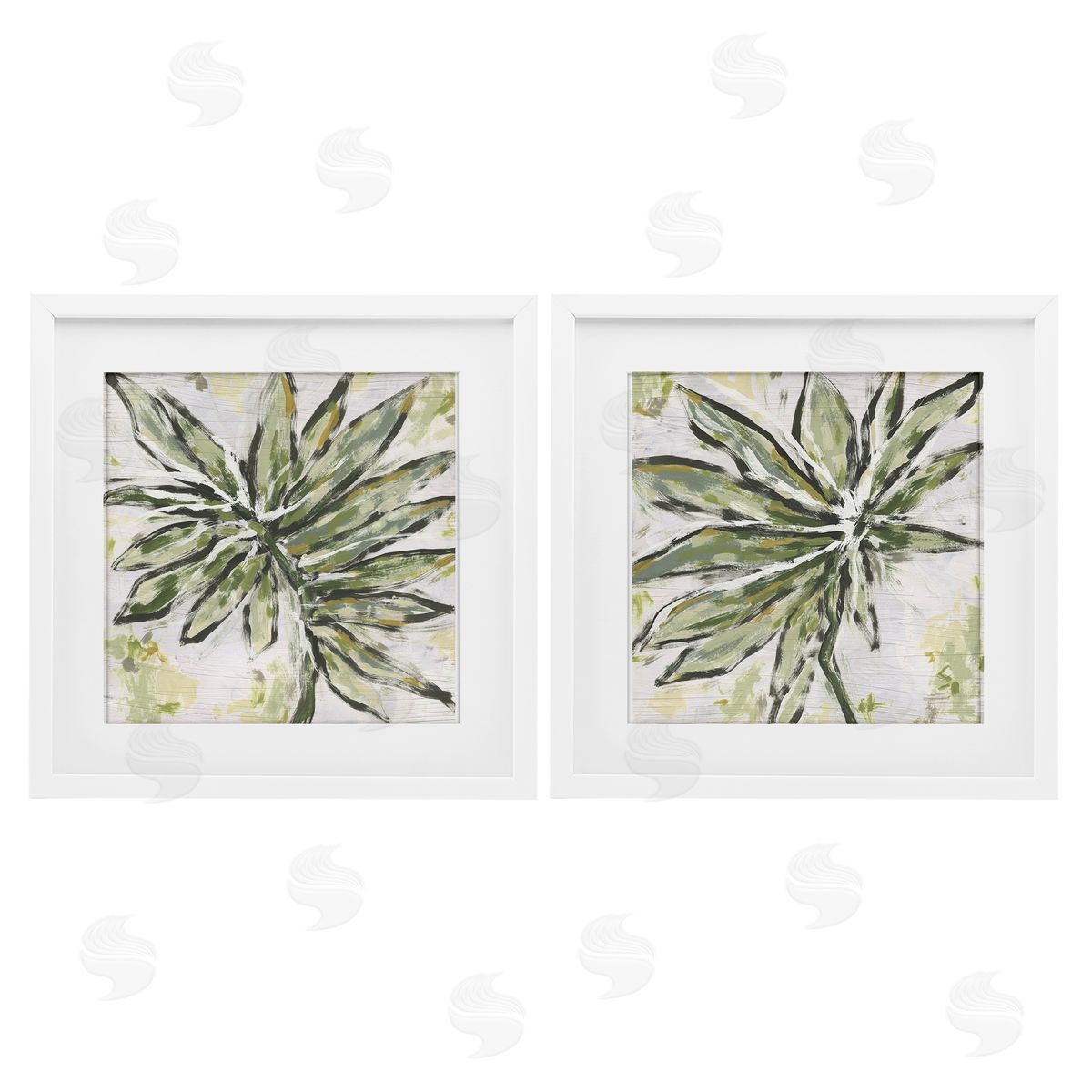 June Erica Vess Organic Palm Palette Canvas Wall Art Print