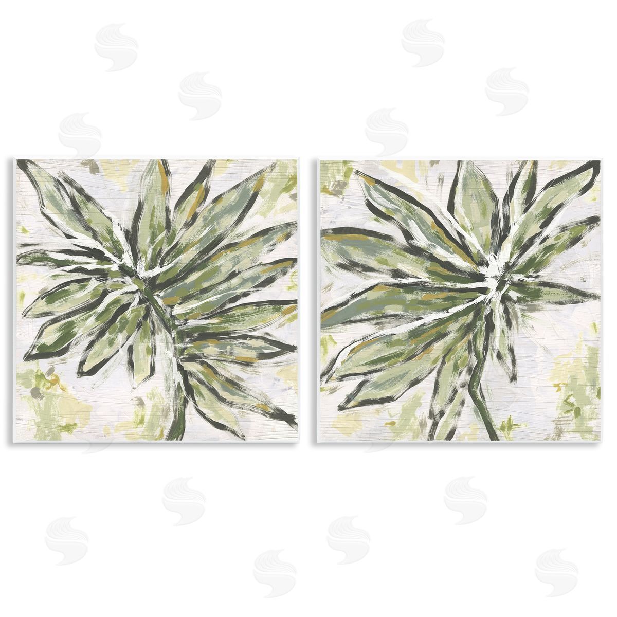 June Erica Vess Organic Palm Palette Canvas Wall Art Print
