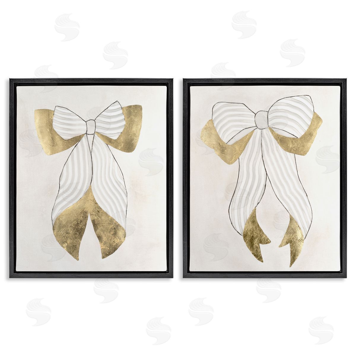 Vanna Lam Neutral Chic Bow Canvas Wall Art Print