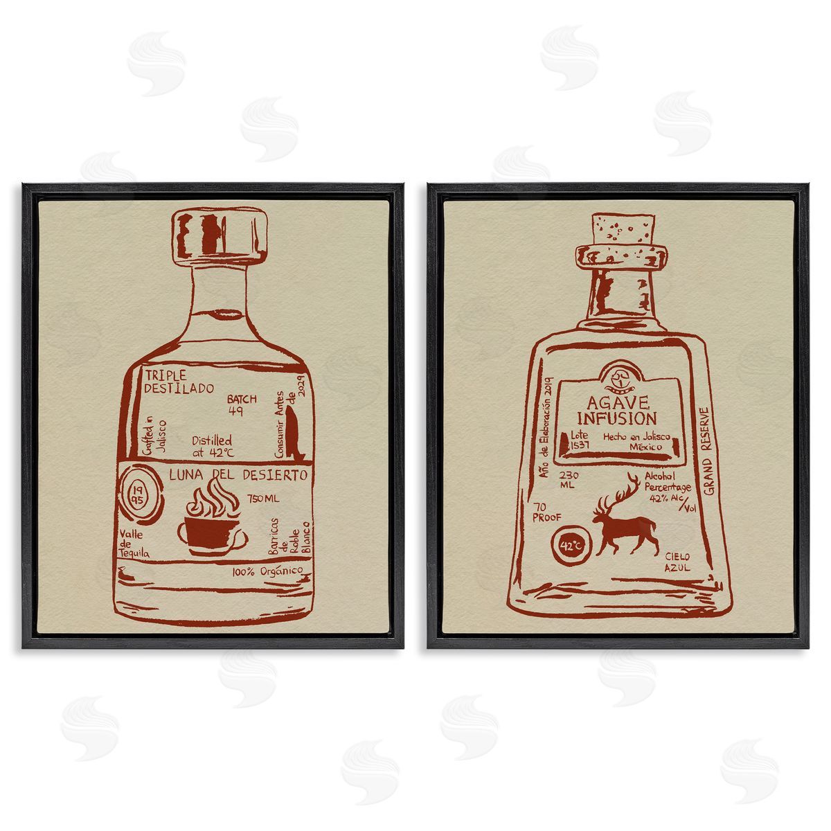Melissa Wang Liquor Bottle Essence Canvas Wall Art Print