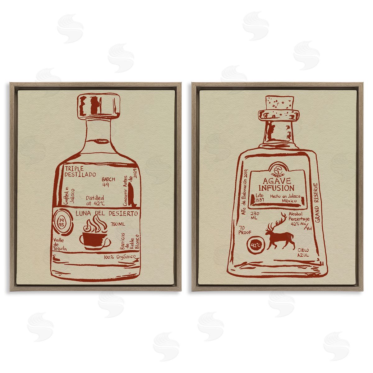 Melissa Wang Liquor Bottle Essence Canvas Wall Art Print