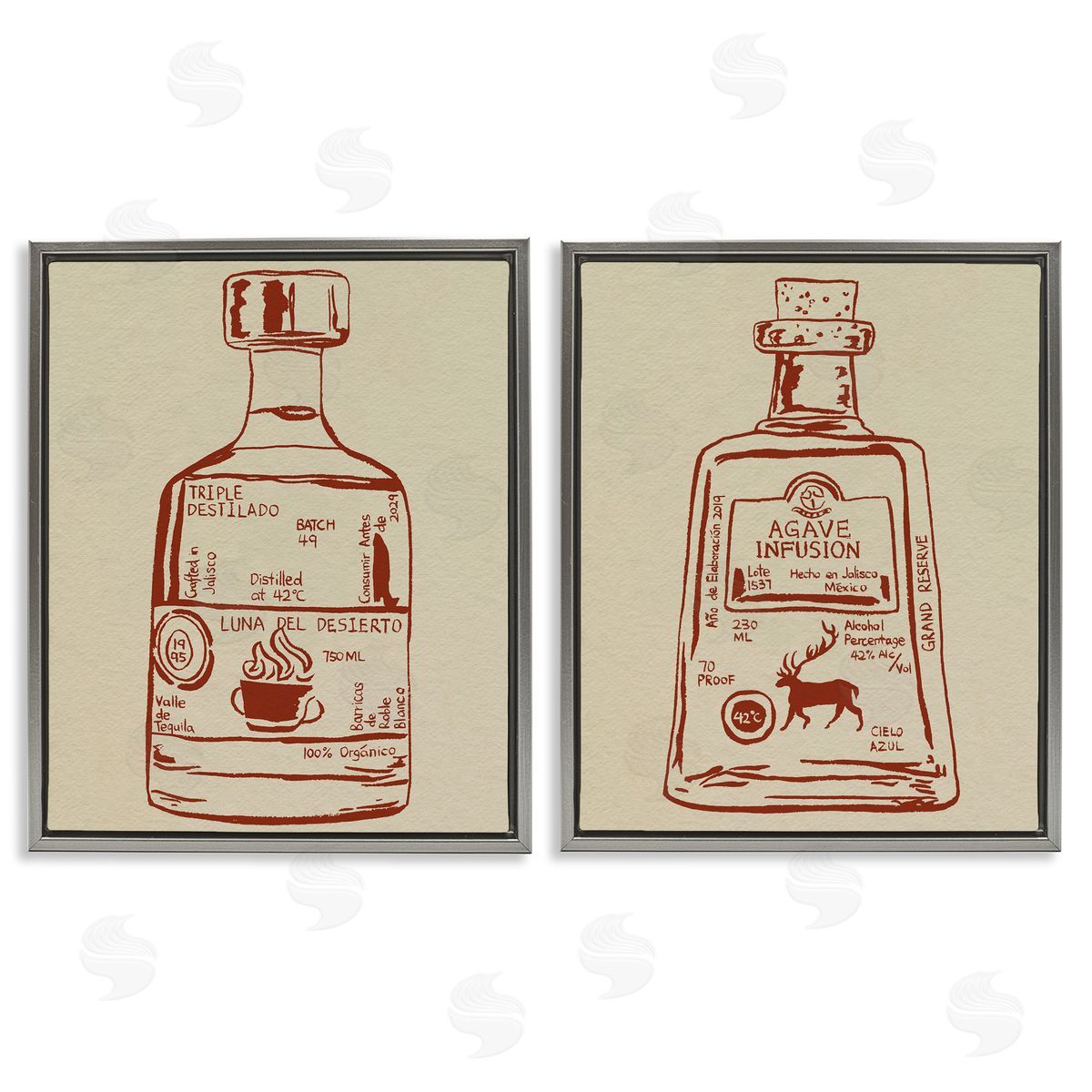 Melissa Wang Liquor Bottle Essence Canvas Wall Art Print