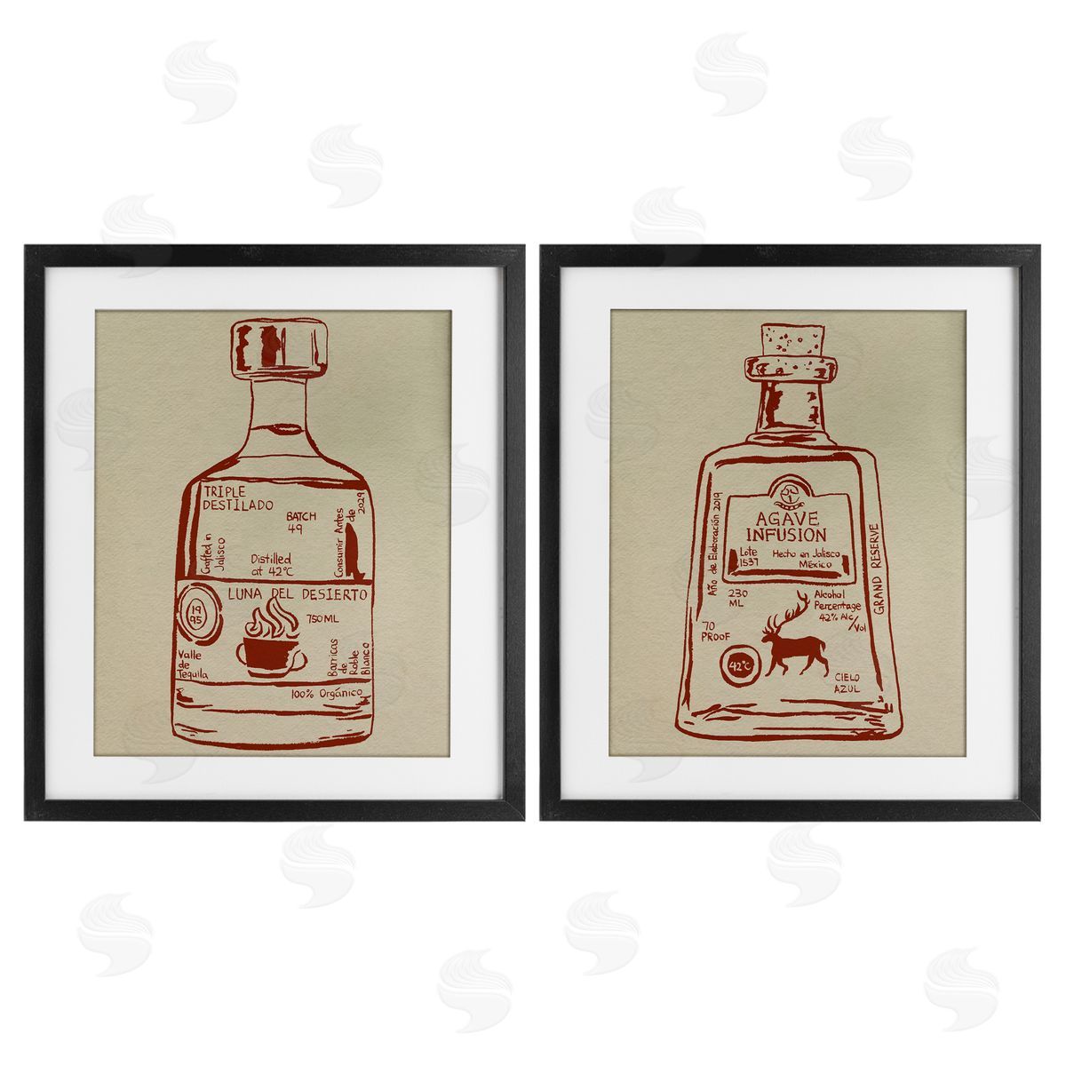 Melissa Wang Liquor Bottle Essence Canvas Wall Art Print