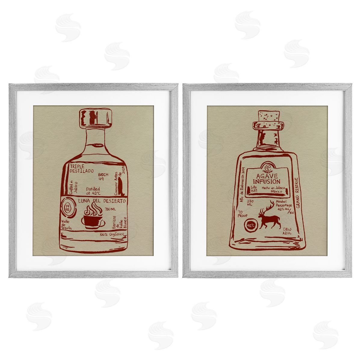 Melissa Wang Liquor Bottle Essence Canvas Wall Art Print