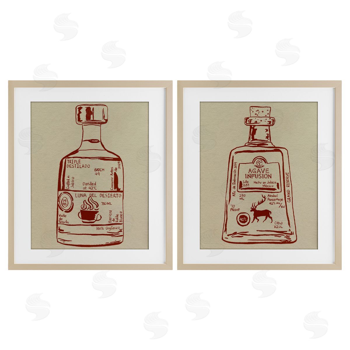 Melissa Wang Liquor Bottle Essence Canvas Wall Art Print