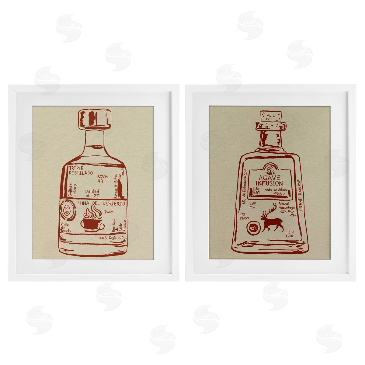Melissa Wang Liquor Bottle Essence Canvas Wall Art Print