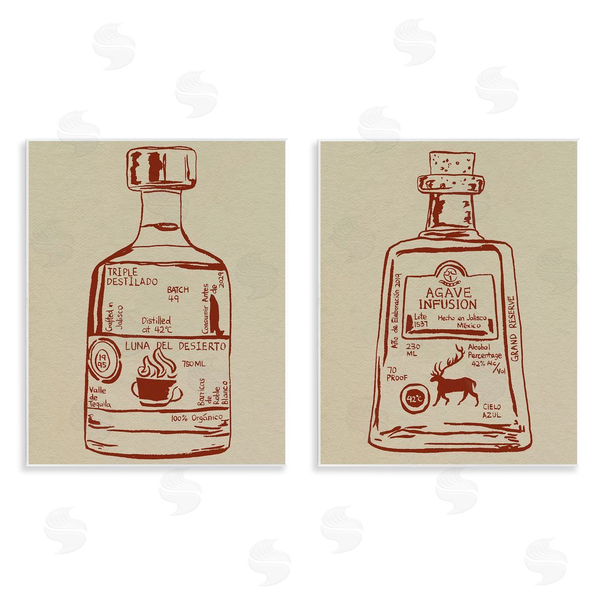 Melissa Wang Liquor Bottle Essence Canvas Wall Art Print
