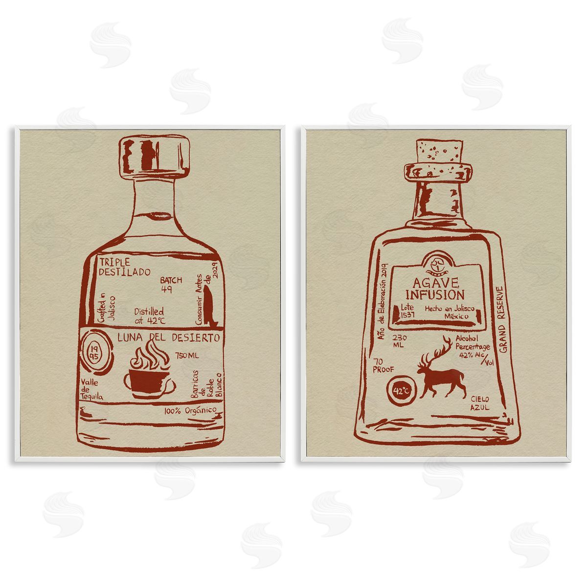 Melissa Wang Liquor Bottle Essence Canvas Wall Art Print