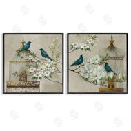 Elaine Vollherbst | Spring Bluebirds Menagerie