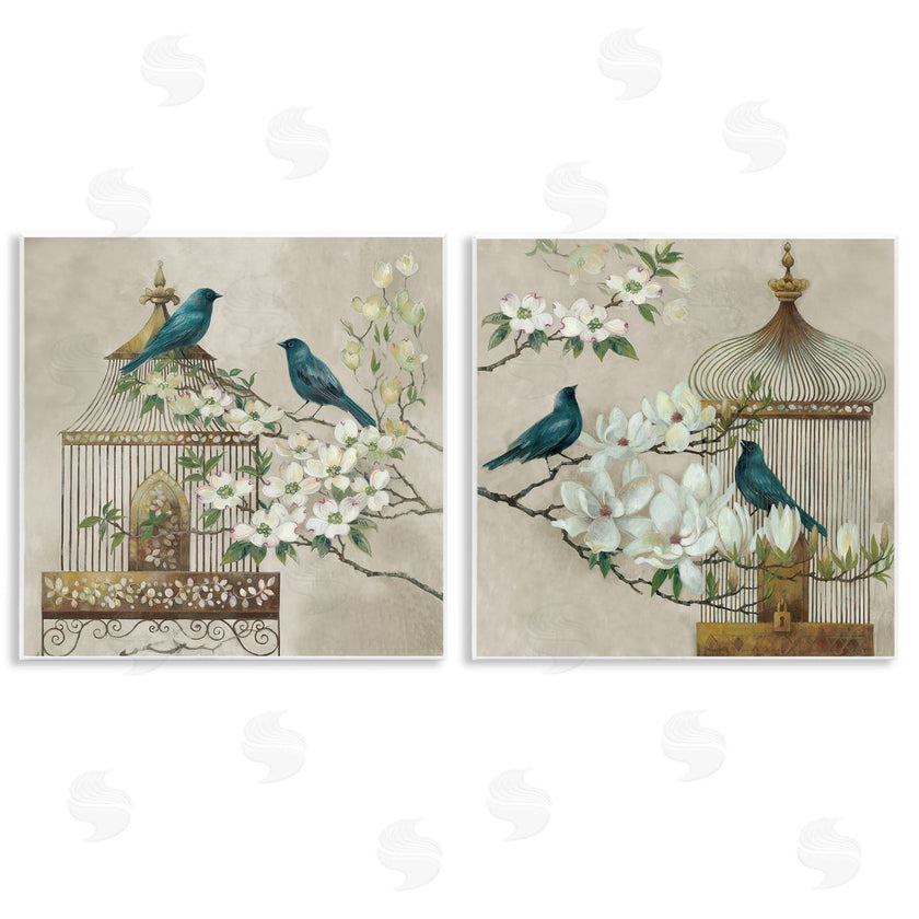 Elaine Vollherbst | Spring Bluebirds Menagerie