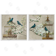 Elaine Vollherbst | Spring Bluebirds Menagerie