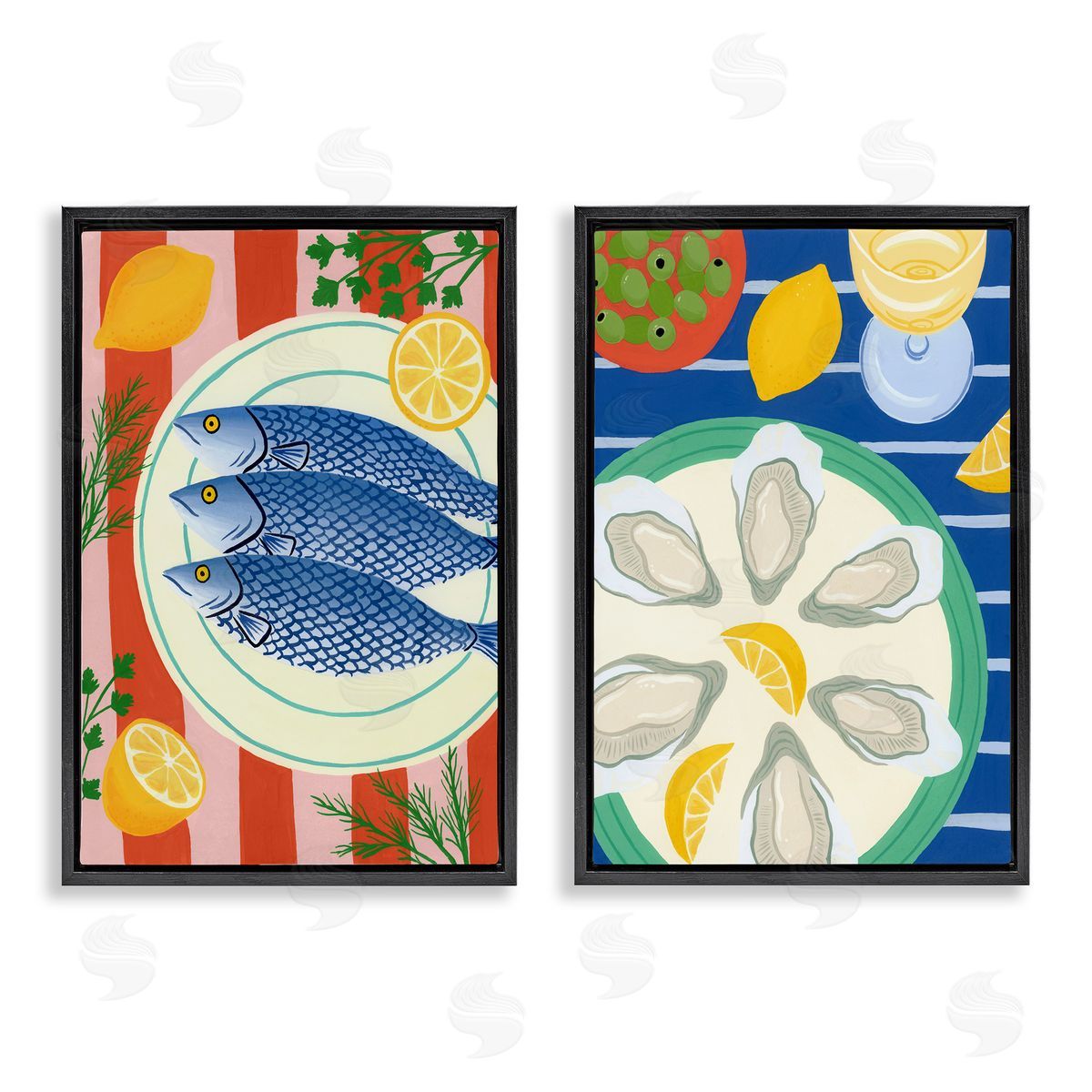 Courtney Haley Seafood Kitchen Meals Canvas Wall Art Print