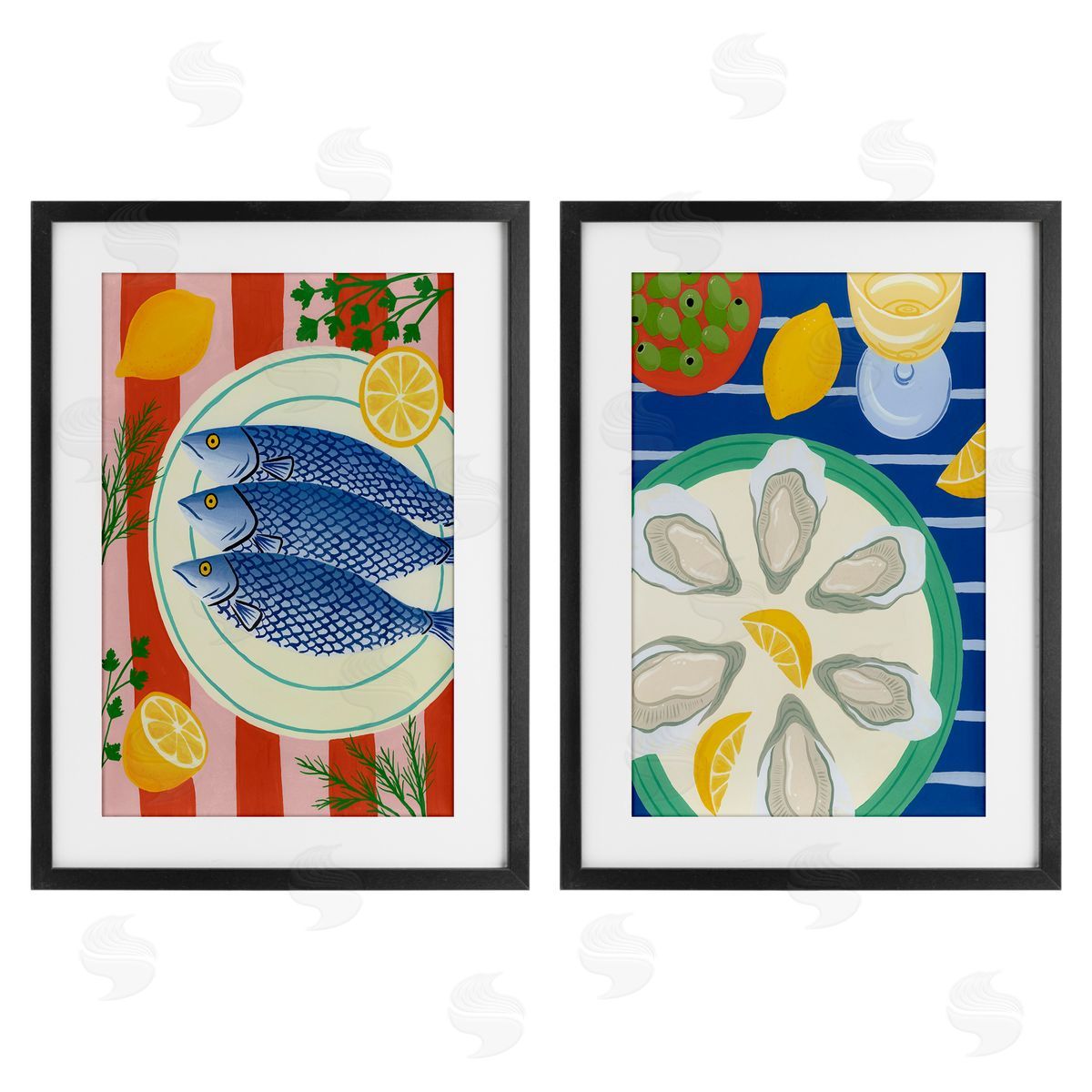 Courtney Haley Seafood Kitchen Meals Canvas Wall Art Print