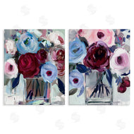 Annabelle Hall | Burgundy & Blue Bouquets