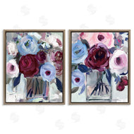 Annabelle Hall | Burgundy & Blue Bouquets