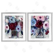 Annabelle Hall | Burgundy & Blue Bouquets
