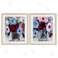 Annabelle Hall | Burgundy & Blue Bouquets