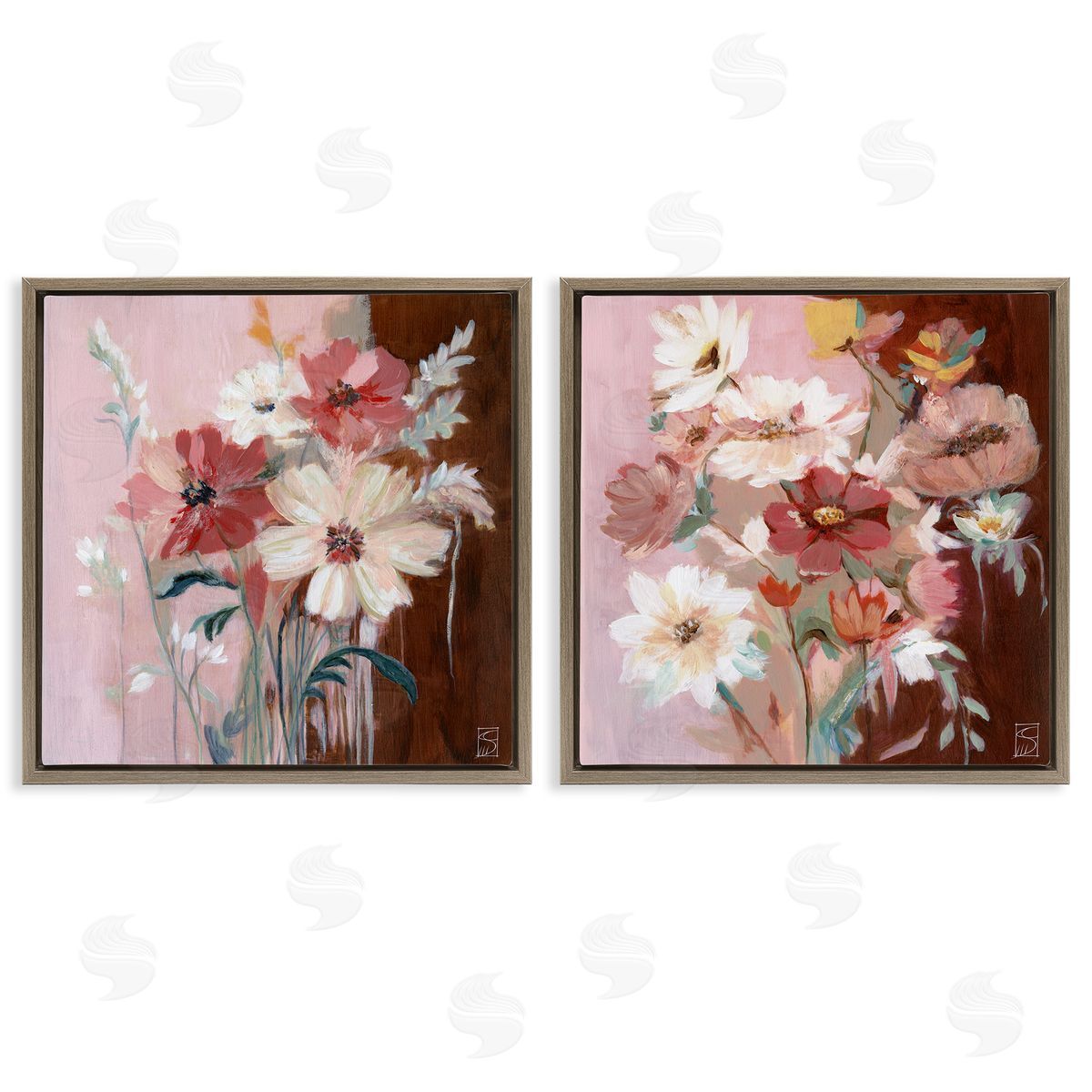 Sara Culpepper Warm Hued Bouquets Canvas Wall Art Print