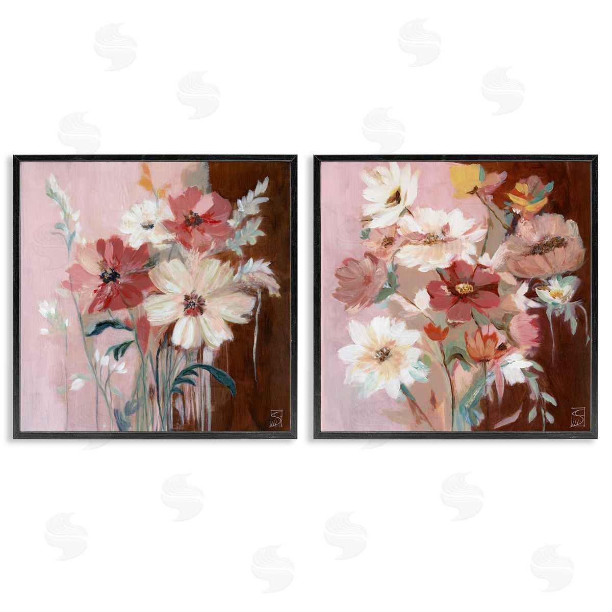 Sara Culpepper Warm Hued Bouquets Canvas Wall Art Print