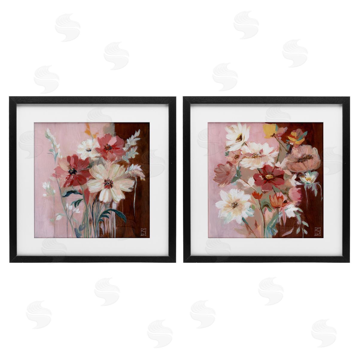 Sara Culpepper Warm Hued Bouquets Canvas Wall Art Print