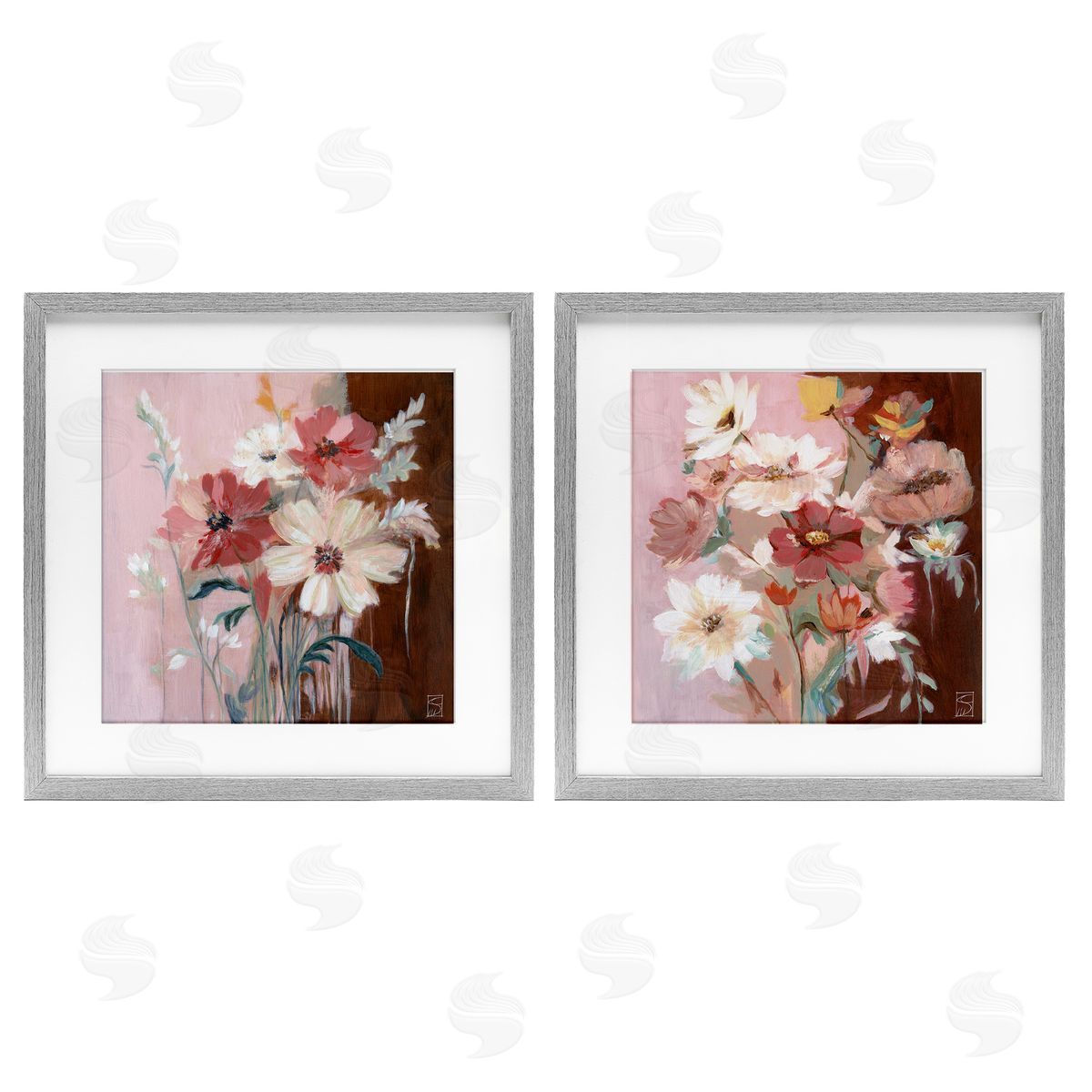 Sara Culpepper Warm Hued Bouquets Canvas Wall Art Print