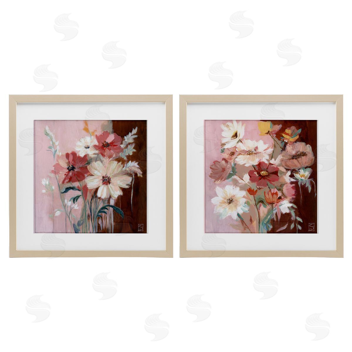 Sara Culpepper Warm Hued Bouquets Canvas Wall Art Print