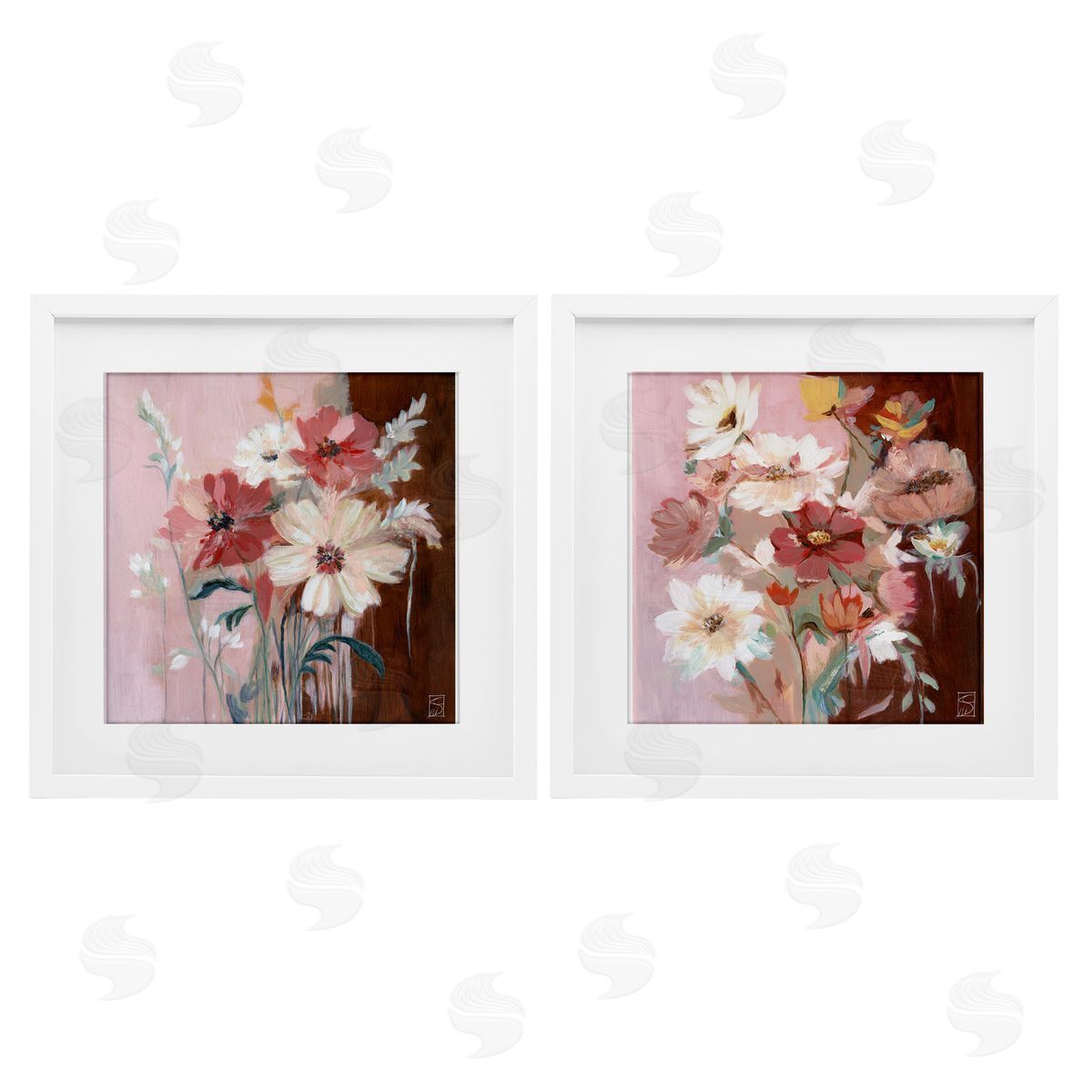 Sara Culpepper Warm Hued Bouquets Canvas Wall Art Print
