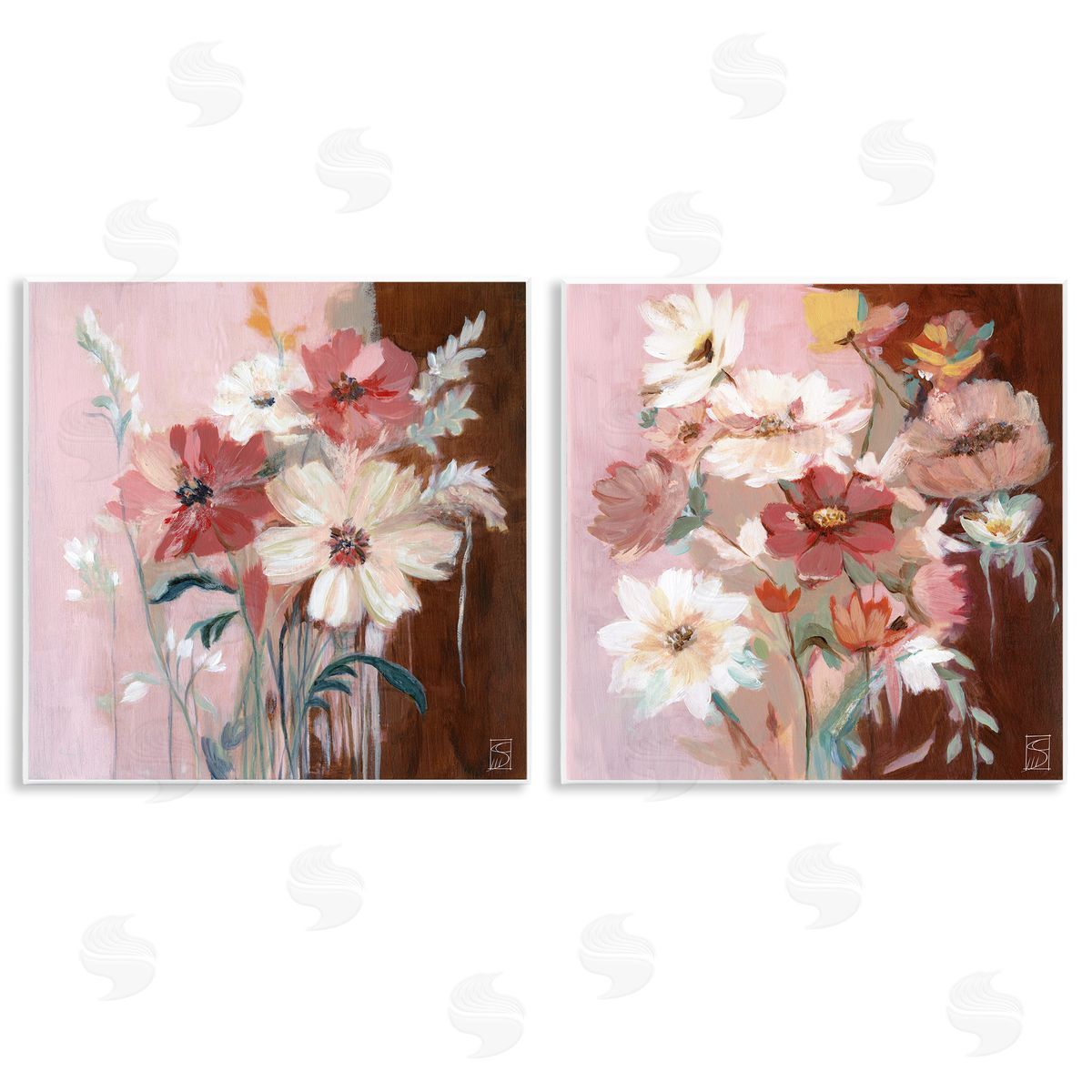 Sara Culpepper Warm Hued Bouquets Canvas Wall Art Print
