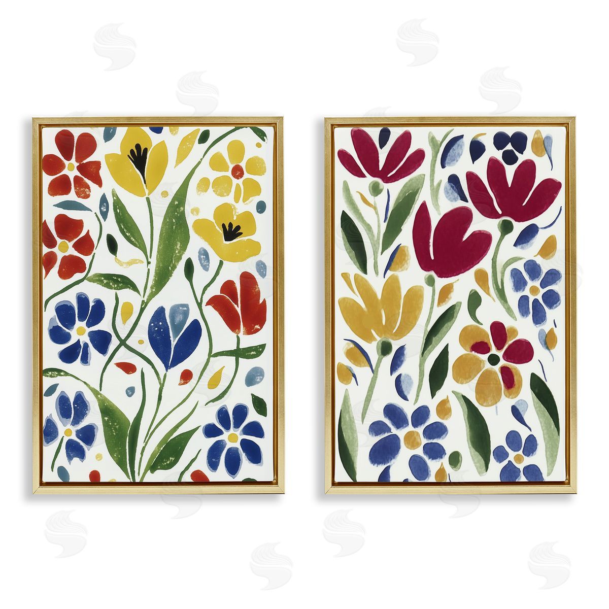 Annabelle Hall Scandinavian Wild Flowers Canvas Wall Art Print