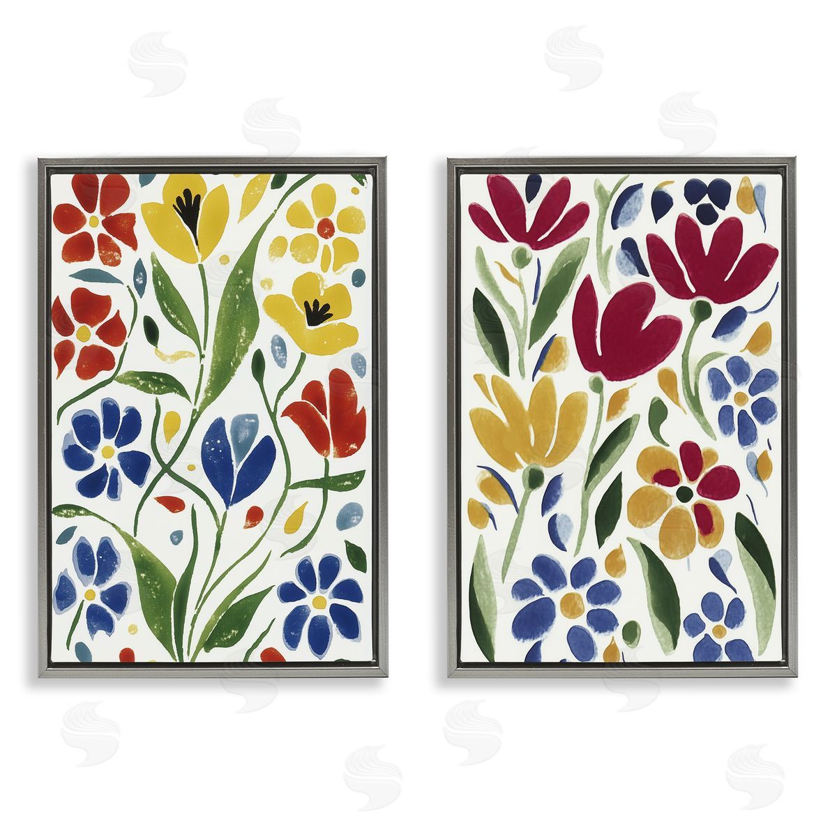 Annabelle Hall Scandinavian Wild Flowers Canvas Wall Art Print