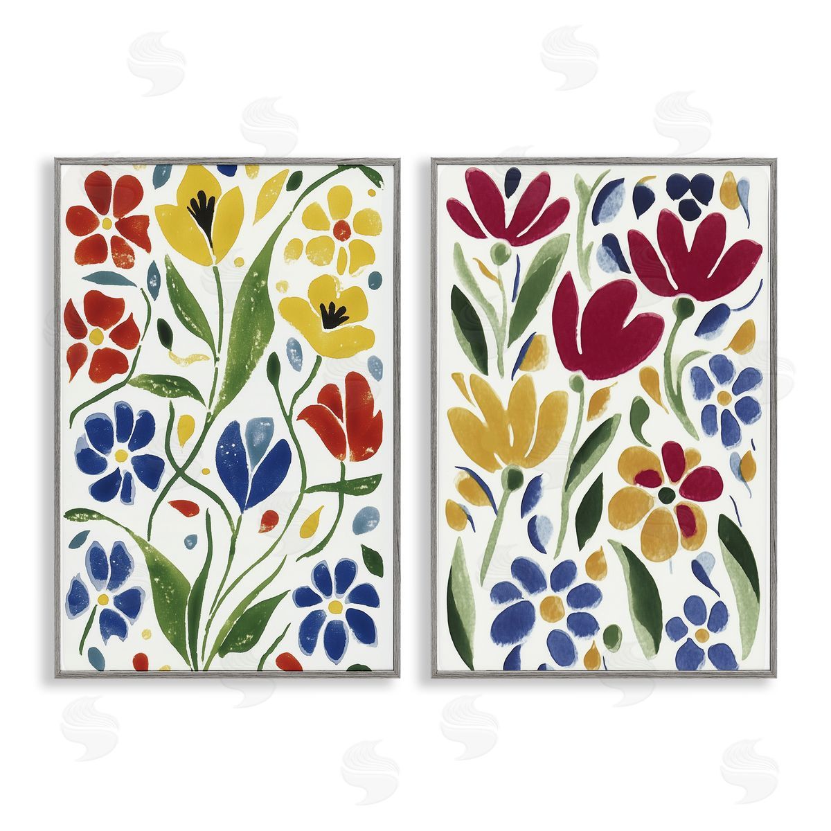 Annabelle Hall Scandinavian Wild Flowers Canvas Wall Art Print
