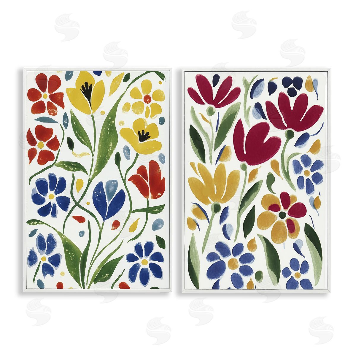 Annabelle Hall Scandinavian Wild Flowers Canvas Wall Art Print
