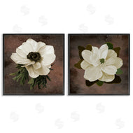 Jennifer Stith | White Flowers on Brown