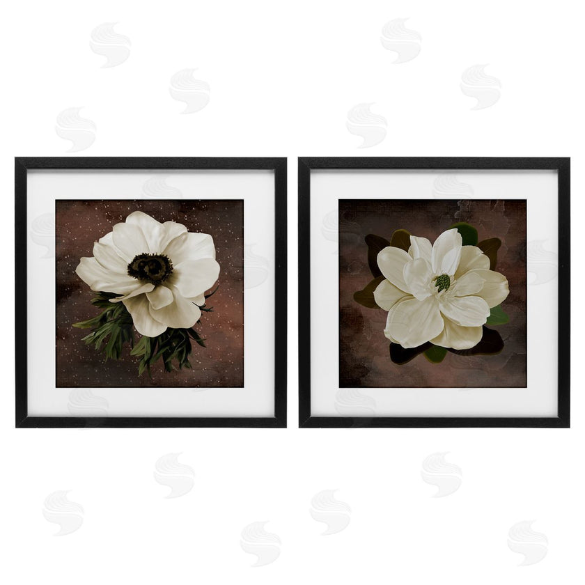 Jennifer Stith | White Flowers on Brown