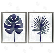 Christie Adams | Navy Monstera & Fan Palm