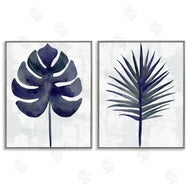 Christie Adams | Navy Monstera & Fan Palm