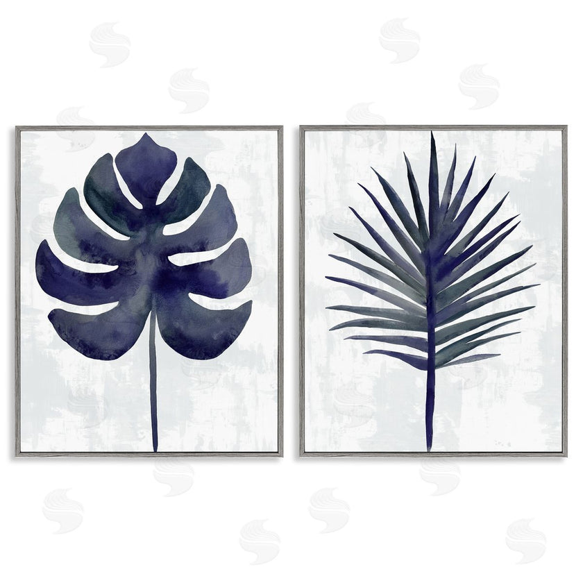 Christie Adams | Navy Monstera & Fan Palm