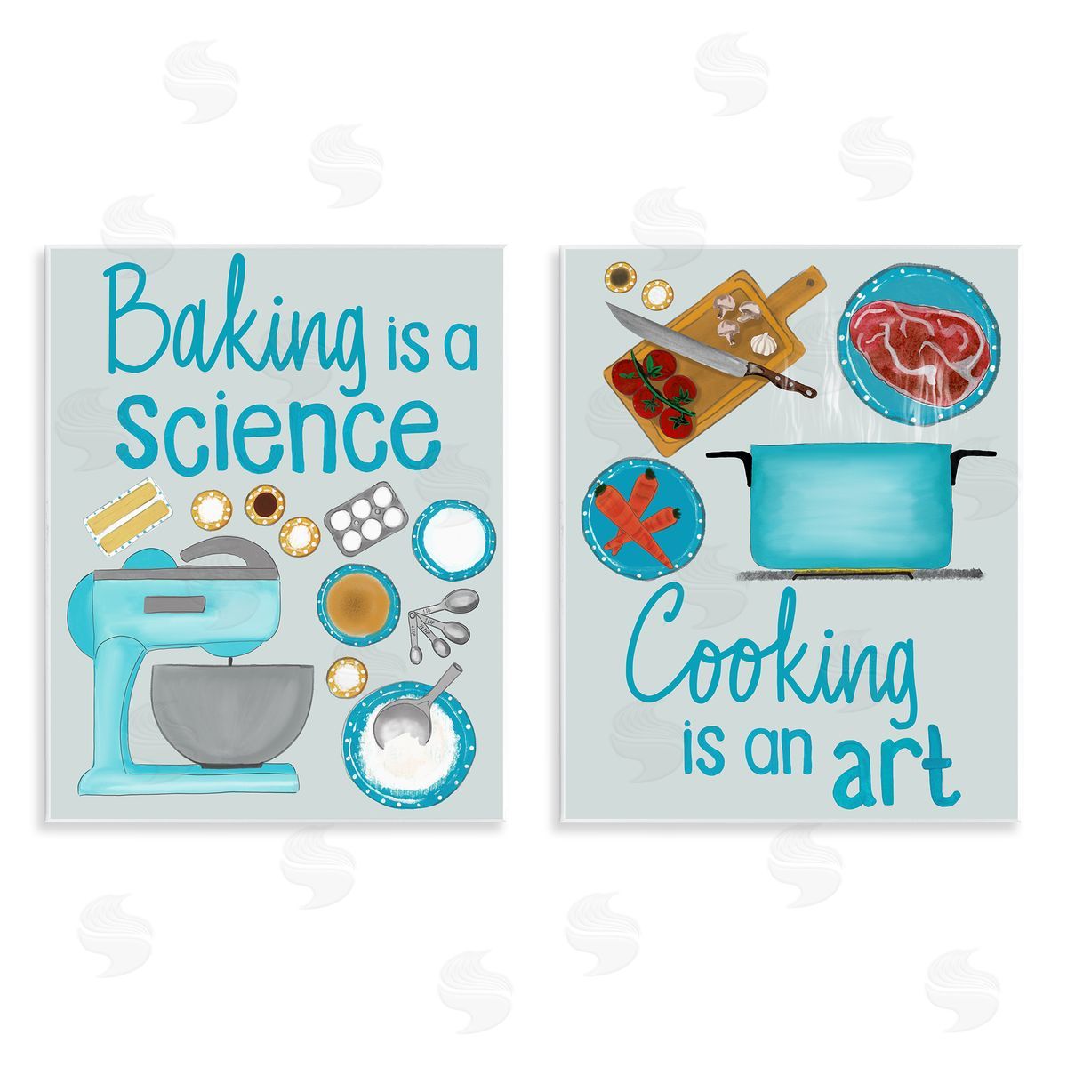Christine Becker Baking & Cooking Phrases Canvas Wall Art Print