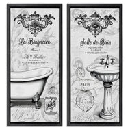 Lettered and Lined | Antique French Bathroom Motifs