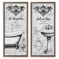 Lettered and Lined | Antique French Bathroom Motifs