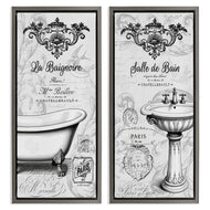 Lettered and Lined | Antique French Bathroom Motifs